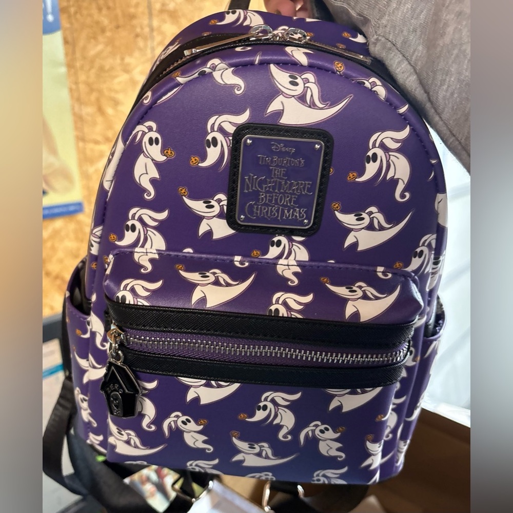 Loungefly TNBC Purple Zero Ghosts Mini Backpack NEW UNUSED